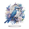 Peacock Diamond Painting Desktop Decorations Cage Bluebird 5D DIY Diamond Art Tabletop Decorations for Home Office Desktop Decor