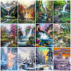 HUACAN DIY Diamond Painting Waterfall Landscape 5d Handicraft Full Square Diamond Embroidery Cross Stitch Mountain Wall Art