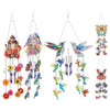 Double Side Wind Chime Rose Lantern Diamond Painting Dots Pendant Bird Butterfly Diamond Art Hanging Pendant for Home Wall Decor