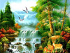 Landscape DIY Diamond Painting Waterfall Tree Embroidery Mosaic Cross Stitch Kits Full Drill Diamond Rhinestones Home Decor