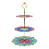 Diamond Painting Tray Stand Mandala 3-Tiered Cupcake Stand Dessert Candy Display Tower for Pastry Dessert Candy Fruit Tea