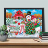 HUACAN 5D Diamond Painting Snowman Full Square Diamond Embroidery Cartoon Rhinestone Kit Diamond Mosaic Christmas Gift