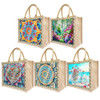Linen DIY Diamond Painting Purses Reusable Diamond Art Clutch Bag Diamond Painting Tote Bag for Women Girls Art Craft Gift
