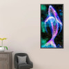 5D DIY Full Round Drill Partial AB Diamond Painting Starry Whale Decor 45x85cm