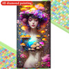 Fantasy Mushroom Girl Diamond Painting Cross Stitch Kit AB Drill Square/round Picture Size Rhinestone Embroidery DIY Hobby Gift