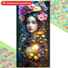 Fantasy Mushroom Girl Diamond Painting Cross Stitch Kit AB Drill Square/round Picture Size Rhinestone Embroidery DIY Hobby Gift