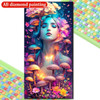 Fantasy Mushroom Girl Diamond Painting Cross Stitch Kit AB Drill Square/round Picture Size Rhinestone Embroidery DIY Hobby Gift