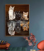 ZS008 DIY Diamond Painting Kit Cute Cat Picture Full Round Drill Inlaid Embroidery Craft Cross Stitch Home Decor
