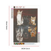 ZS008 DIY Diamond Painting Kit Cute Cat Picture Full Round Drill Inlaid Embroidery Craft Cross Stitch Home Decor
