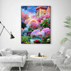 AZQSD Diamond Embroidery House Fantasy Needlework Art Handmade Gift Painting New Collection Landscape Garden Rhinestones