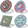 DIY Compact Mirror with Diamond Painting 4Pcs Diamond Painting Pocket Mirror Set Cover Portable Folding Mirror Diamond Painting