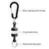 Fishing MRC Strong Magnetic Carabiner Quick Release Clips Net Holder with Coil Lanyard Anti-Drop Rope Clip Buckle Fishing Tool