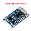 1A 18650 Lithium Battery Protection Board Type-c/Micro/Mini USB One Plate Module Charging Module TP4056 with Protection
