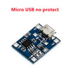 1A 18650 Lithium Battery Protection Board Type-c/Micro/Mini USB One Plate Module Charging Module TP4056 with Protection