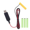 Y5GE LR03 AAA Battery USB Power Supply Cable Replace 1 to 4pcs AAA 1.5V Battery For Electric Toy Flashlight Clock