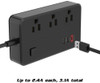 Power Strip with 2 USB & 1 Type-C Ports 3 Outlet, Desktop Charging Station 4 ft Extension Cord for Cruise Ship, Dorm Room Multi
