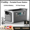 Ctolity Portable Power Station Lifepo4 220V External Battery Electric Solar Generator Outdoor Camping Bank Supply 300/500/1000W