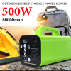 80000mAh 500W Portable Power Station Generator Battery Outdoor Camping Charger Emergency Power Supply Power Bank AC DC Output