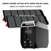 2000W/2048Wh Camping Portable Power Station 640000mAh 220V LifePo4 Batterie Generator+200W Solar Panel Emergency Backup