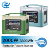 ZKon Portable Power Station 800W 1500W 2000W 220V Pure Sine Wave Ac Outlet Station Lifepo4 Battery Station For Camping Home