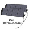 2000W Power Station with 2x200W Solar Panel 220V LifePo4 Battery Portable Solar Generator PD100W Fast Charging Emergency Backup