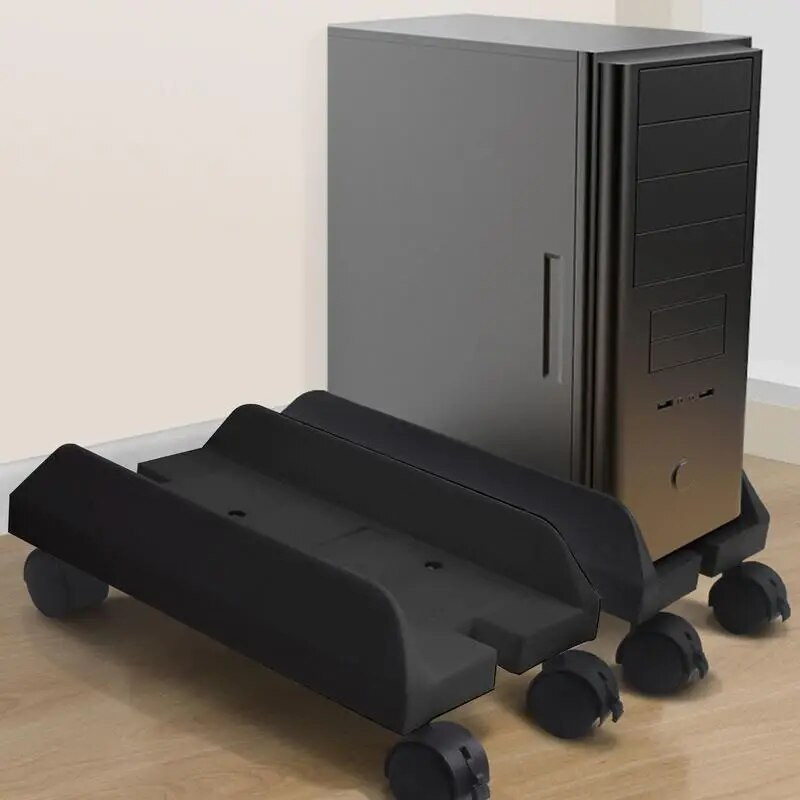 Mobile CPU Computer Tower Desktop Bracket with Rolling Caster Wheels ...