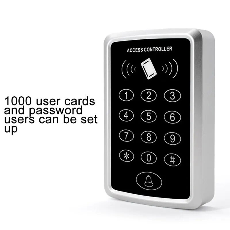 125KHz RFID Access Control Keypad EM Card Reader Support 1000 Users ...