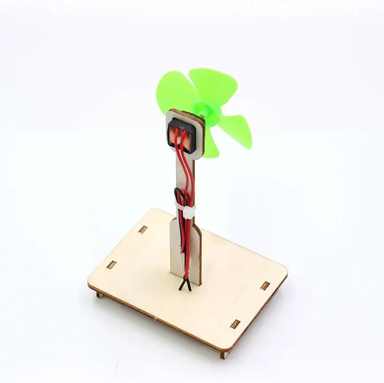 Student science and technology small production invention DIY wind ...