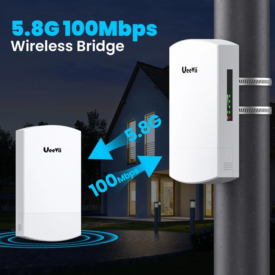 UeeVii CPE850 5KM Long Range Extender Outdoor WIFI Router 1000Mbps 5 ...