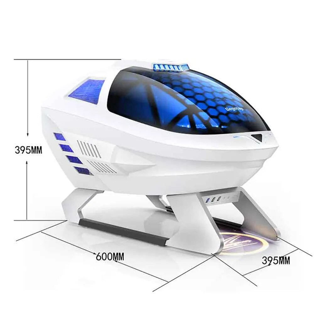 Special-Shaped Spaceship Micro ATX Computer Gaming Case With Projector ...