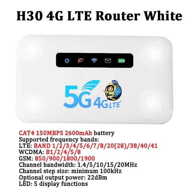 Portable WiFi Router 4G LTE WiFi Repeater 150Mbps 10000mAh Car Cottage ...