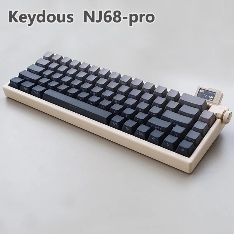 Keydous Nj68 Pro Wireless Mechanical Keyboard Kit 3-Mode Steel Brass ...
