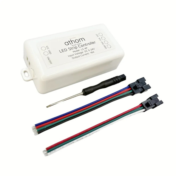 Athom Smart Home Pre Flashed High Power WLED 5-24V WS2812B WS2811 SK6812 TM1814 WS2813 WS2815 LED Light Strip Controller