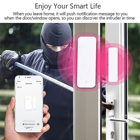 Tuya WiFi Zigbee Door Sensor Contact Sensor Open Closed Detector Smart Home Alarm Security Protection Work with Aleax Smart Life