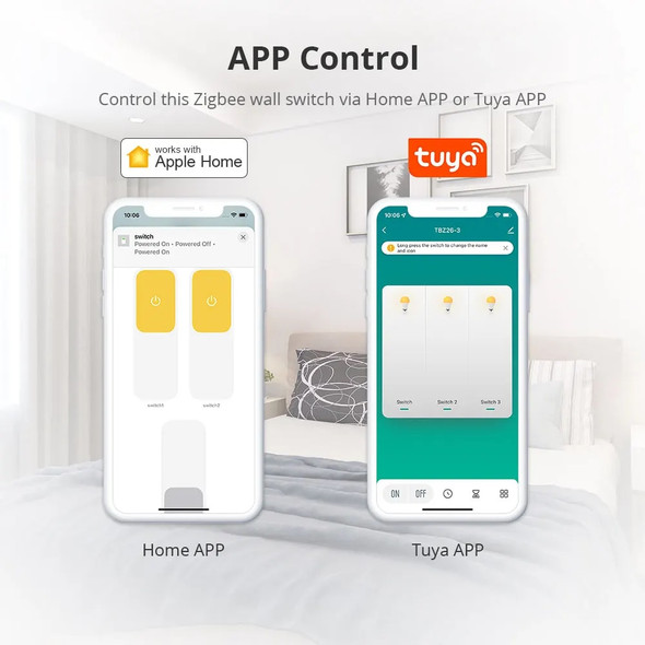 Zemismart Tuya Zigbee Smart 1 2 3 4 6 Gangs Light Switch Brazilian Wall Interrupter Alexa Google Home Work with Homekit