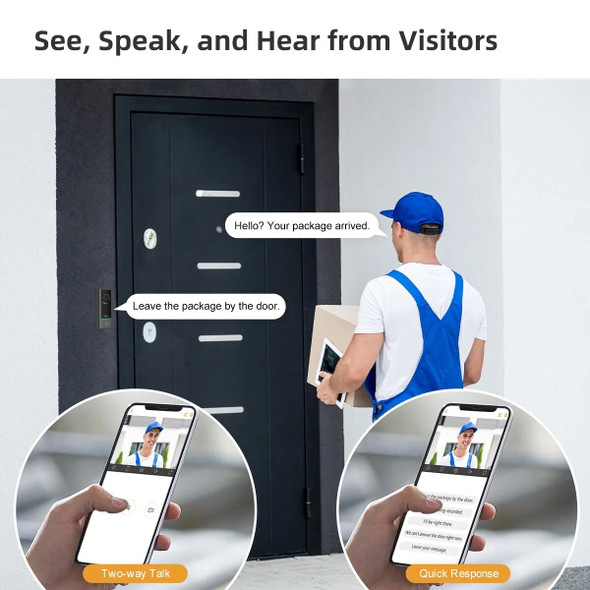 IMOU 5MP Camera Doorbell Kit Wireless DB60 Smart Home Peephole For Door Bell IP65 Outdoor Night Vision Human Detection