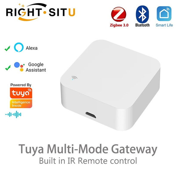 Tuya ZigBee/BLE multimode Gateway Hub +IR remote control Smart Home Bridge Smart Life APP Controller Works with Alexa Google