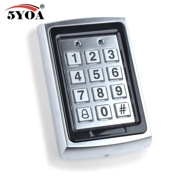 Waterproof Metal Rfid Access Control Keypad With 1000 Users 125KHz Card Reader Keypad Key Fobs Door Access Control System