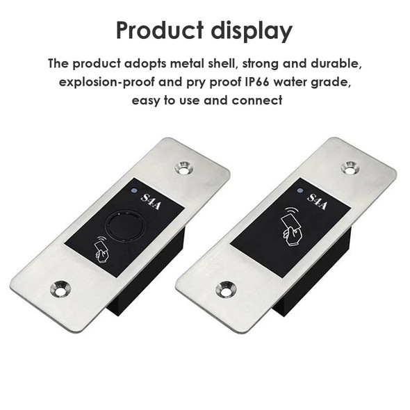 9-18V RFID Reader Keyless Door Opener Metal Access Control Scanner 800 Users Mini IP66 Waterproof Embedded Fingerprint Reader