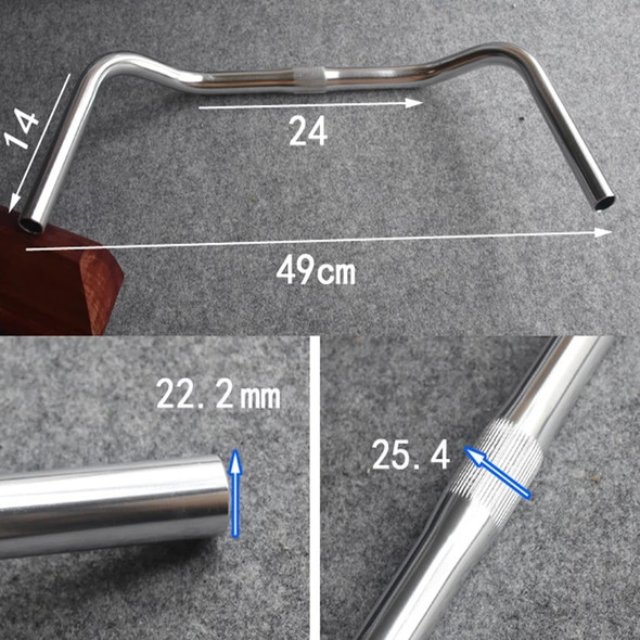 Retro Fixed Bike 25.4mm Handlebar Bicycle Cycling Parts Bend Handle Retro Fixed Bike 25.4mm Handlebar Bicycle Cycling Parts Bend Handle