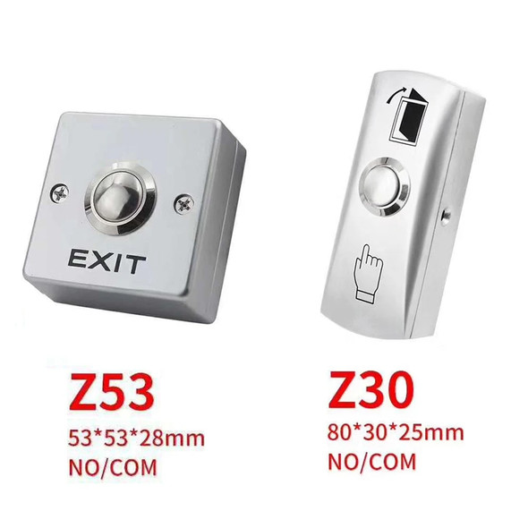 Zinc Alloy Door Exit Button Switch For Access Control System Electric Lock Push Exit Release Button Switch