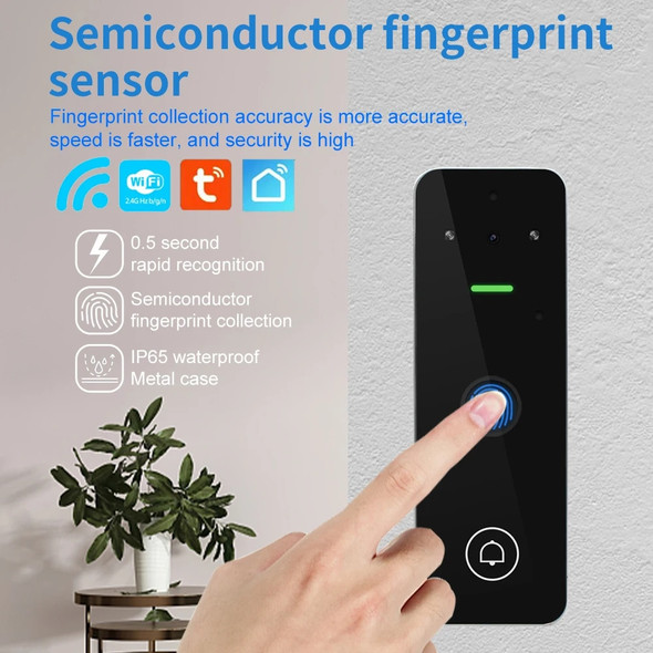 Video Intercom Access Control Keypad Visual Doorbell Tuya Smart WiFi RFID Digit Fingerprint Intercom System Outdoor Metal Case