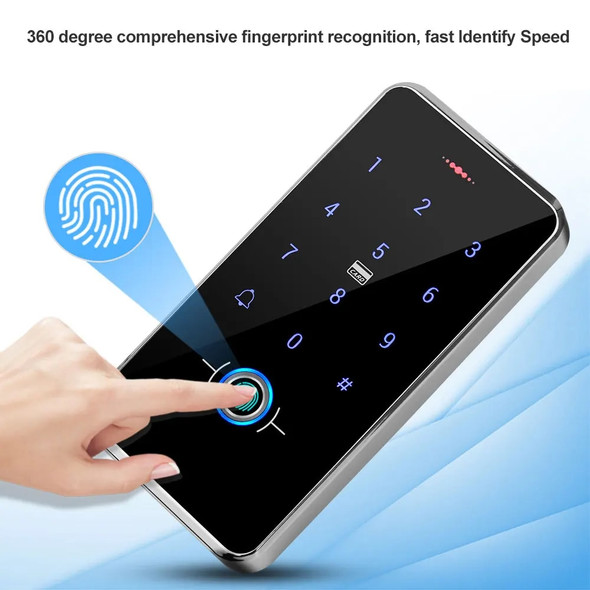 Outdoor IP68 Waterproof RFID Biometrics Fingerprint Access Control Keypad Touch Keyboard 13.56MHz Electronic Door Opener System