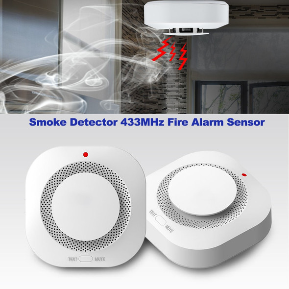 433MHz Wireless Smoke Detector Fire Alarm Sensor Protection Home Security System Firefighter Fire Equipment Work with Alarm Host