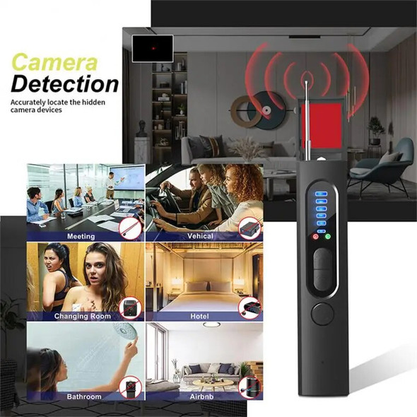 RYRA RF Hidden Camera Detector Anti Spy Bug Listening Device GPS Tracker Detectors Sweeper Wireless Signal Scanner for Travel RYRA RF Hidden Camera Detector Anti Spy Bug Listening Device GPS Tracker Detectors Sweeper Wireless Signal Scanner for Travel