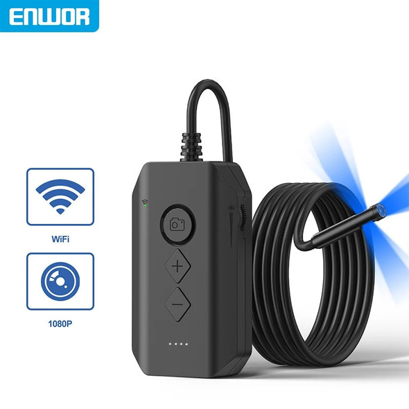 ENWOR WiFi Endoscope Camera for iPhone Android 1080P HD Waterproof Rigid Cable Dual Triple Inspection Camera for Checking Car