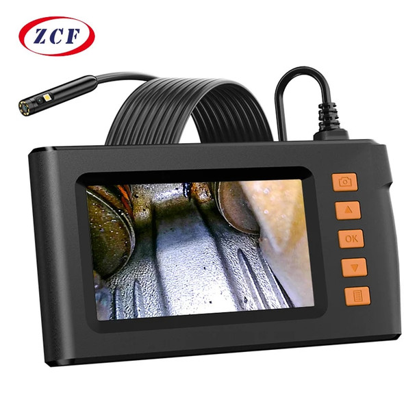 4.3 Inch Screen Industrial Endoscope Camera HD1080P Single Dual Lens Explorer Pipe Car Inspection Borescope 2-10M Rigid Cable