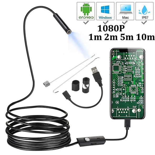 HD 2MP 1080P 8mm Lens Endoscope Camera With Led Light Snake Cable for Android Phone Mini Camera Tube Inspection Endoscope HD 2MP 1080P 8mm Lens Endoscope Camera With Led Light Snake Cable for Android Phone Mini Camera Tube Inspection Endoscope