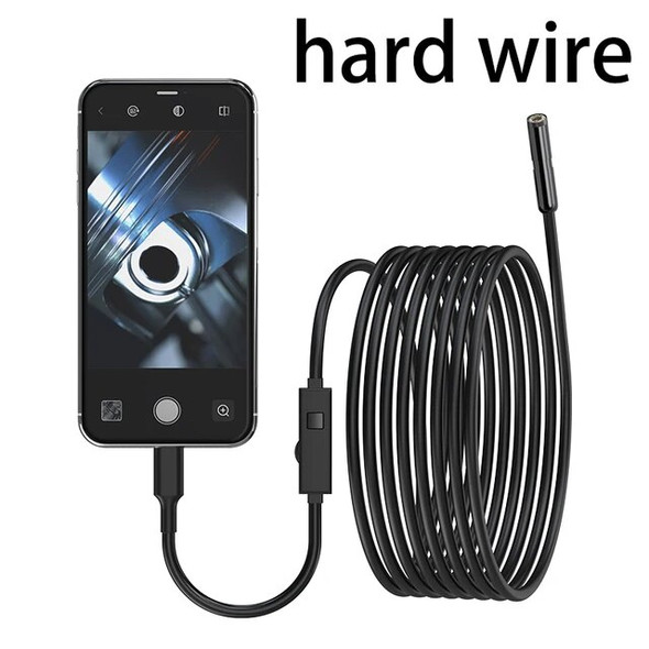 2MP HD Endoscope Camera, Mini Camera, Car Repair IP67 Waterproof Sewer Inspection Endoscope Apple Android Socket Universal