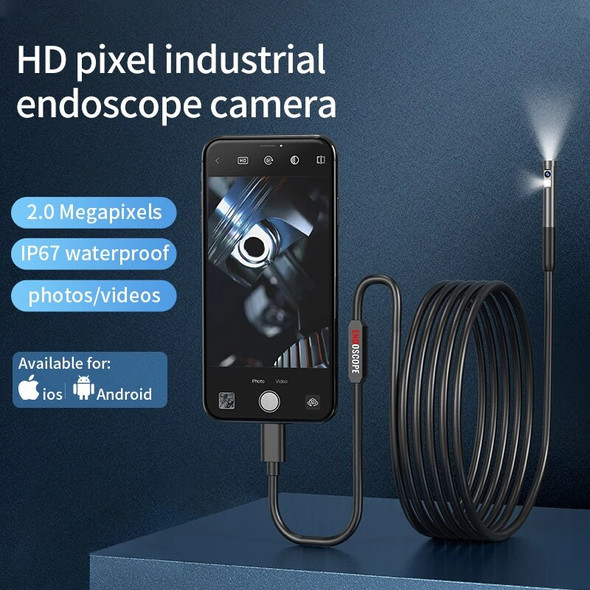 INSKAM Mini Endoscope Camera 1080P Single&Dual 8MM Lens Hard Cable Waterproof Car Sewer Inspection Borescope For IOS Android